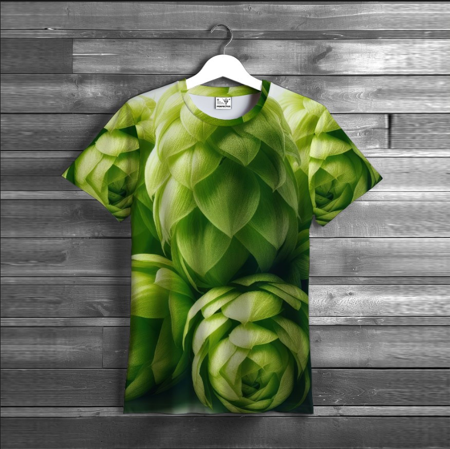 Футболка Хміль рослина пиво зелена текстура ВСІ Розміри Преміум тканина