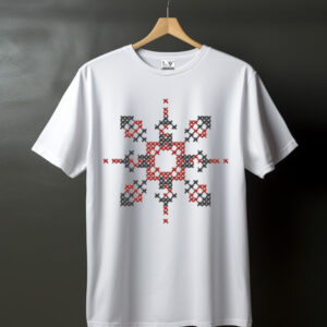 Футболка вишиванка з вашим закодованим ім'ям словом Анастасія ВСІ Розміри Преміум тканина