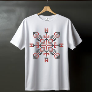 Футболка вишиванка з вашим закодованим ім'ям словом Валентина ВСІ Розміри Преміум тканина