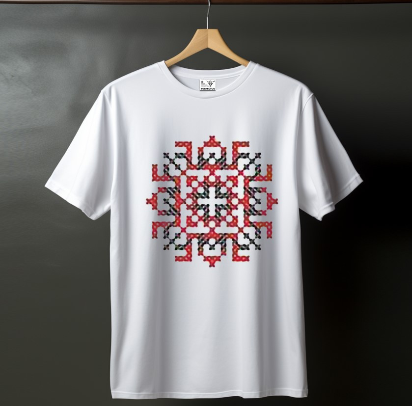 Футболка вишиванка з вашим закодованим ім'ям словом Людмила ВСІ Розміри Преміум тканина