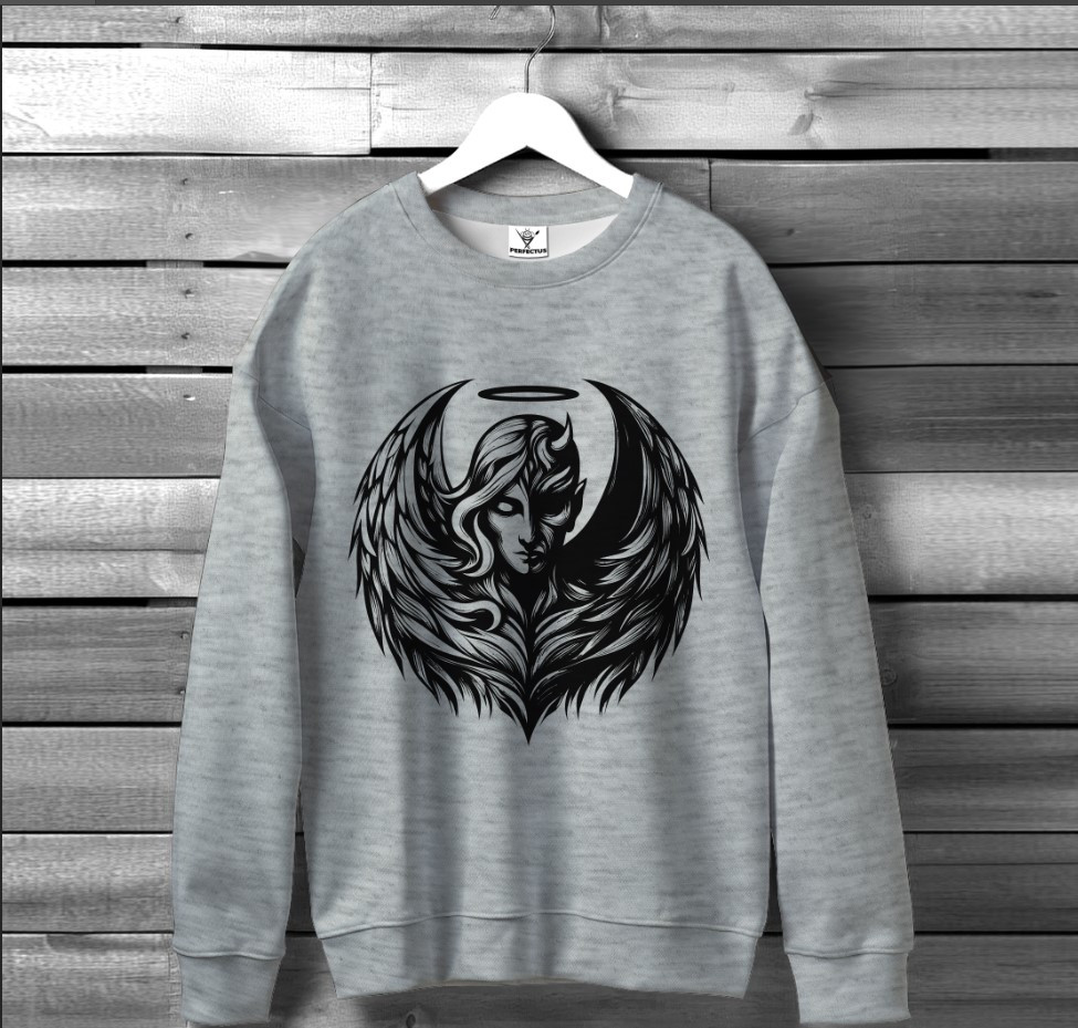 Світшот Янгол і демон арт ВСІ Розміри Преміум тканина