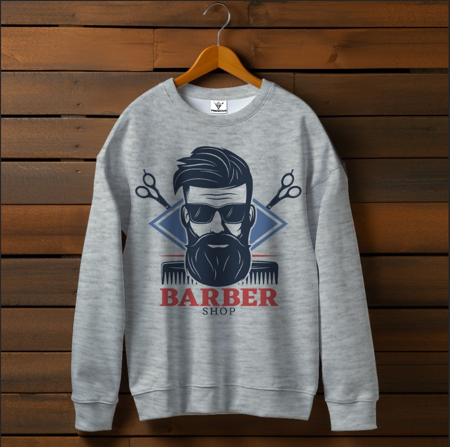 Світшот Барбер Шоп Перукарня Лого Реклама 7 ВСІ Розміри Преміум тканина