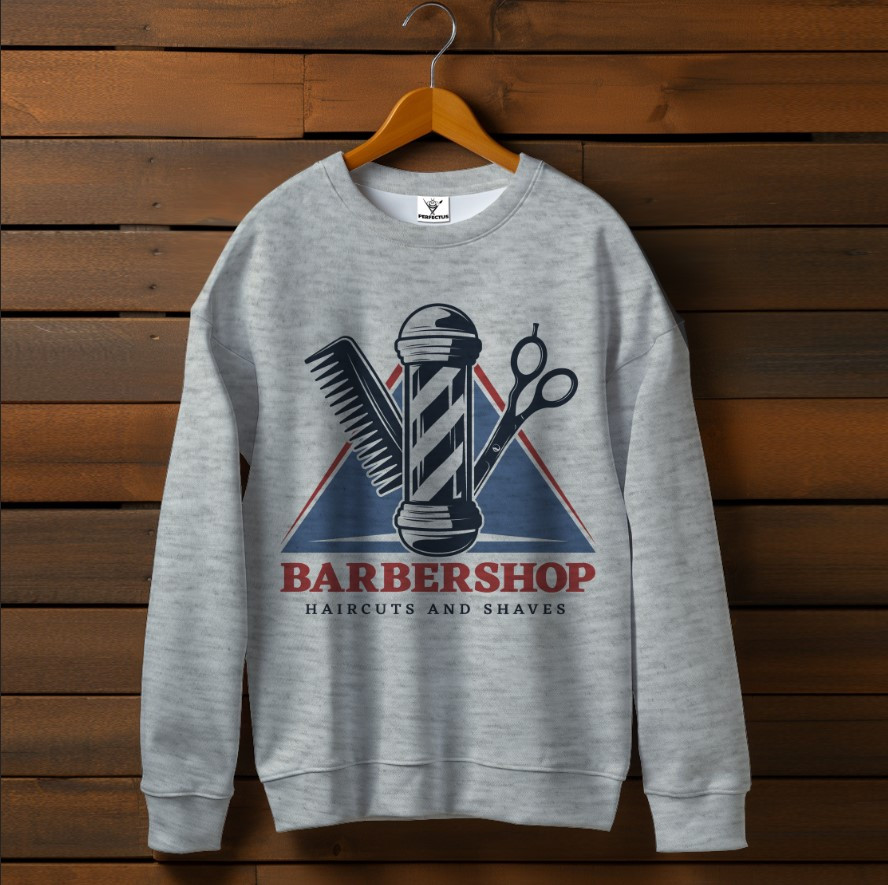 Світшот Барбер Шоп Перукар Лого Реклама 2 ВСІ Розміри Преміум тканина
