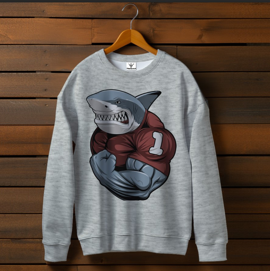 Світшот Акула З М'язами Фітнес ВСІ Розміри Преміум тканина