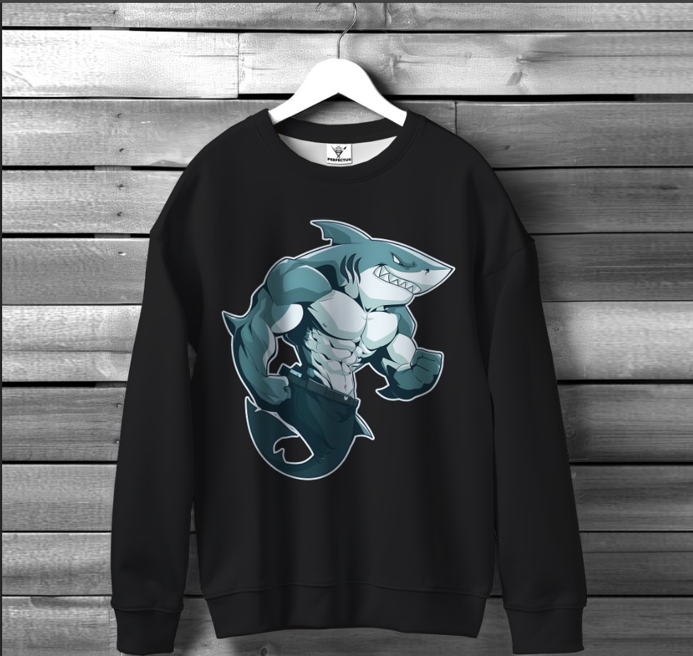 Світшот Акула З М'язами ВСІ Розміри Преміум тканина