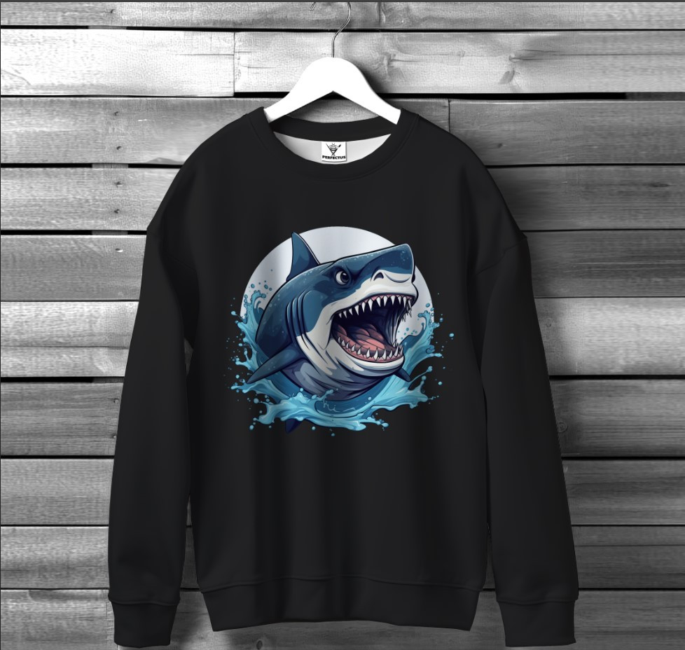 Світшот Акула Арт ВСІ Розміри Преміум тканина