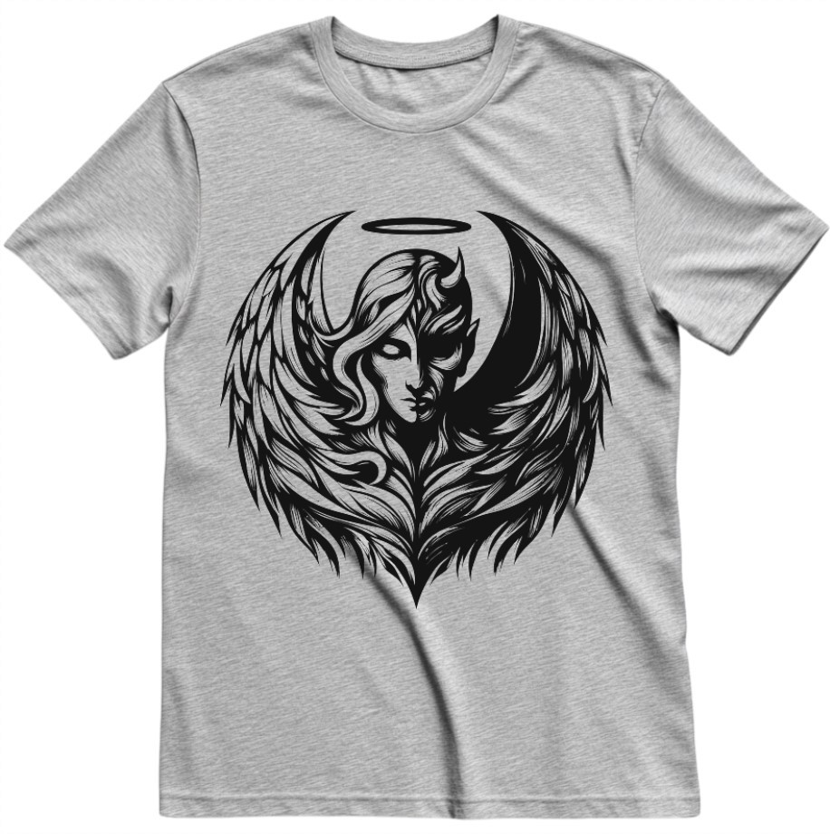 Футболка Янгол і демон арт ВСІ Розміри Преміум тканина