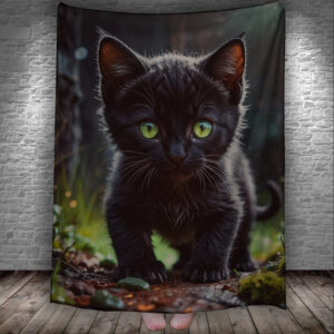 Плед Чорне маленьке кошеня