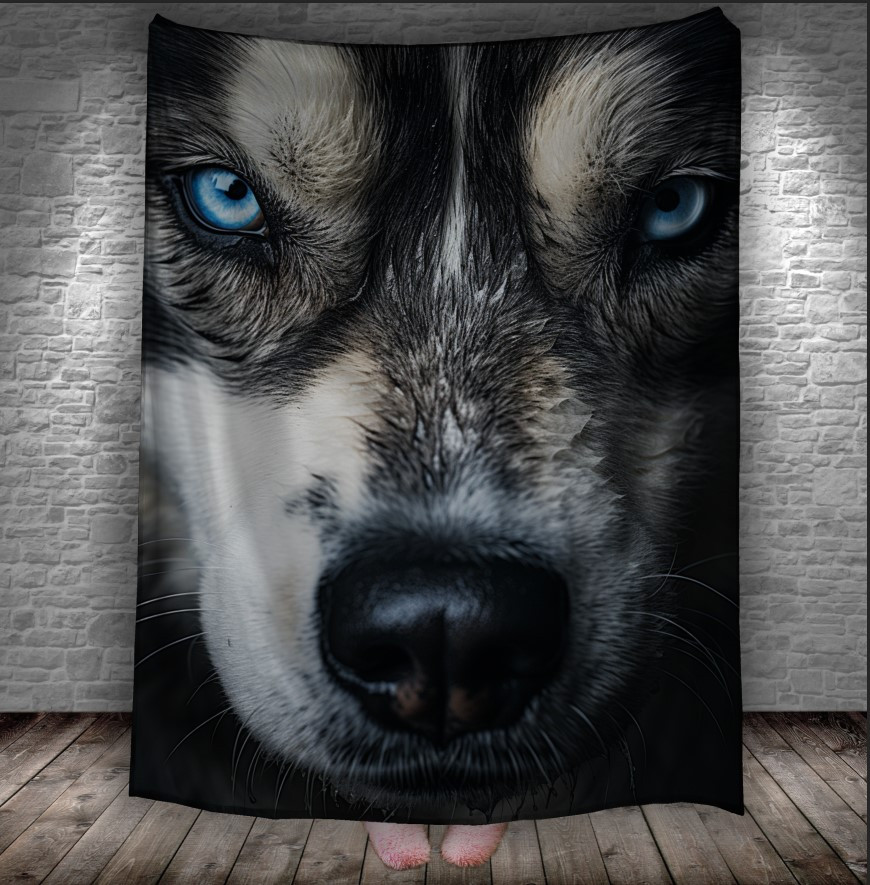 Плед Хаскі собака морда