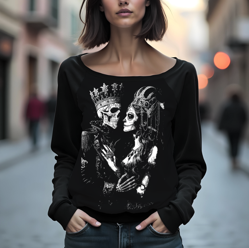 Світшот-реглан с принтом Готика. Король и Королева