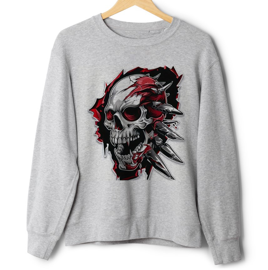 Світшот Череп вилазить з отвору оверсайз унісекс ВСІ Розміри Преміум тканина