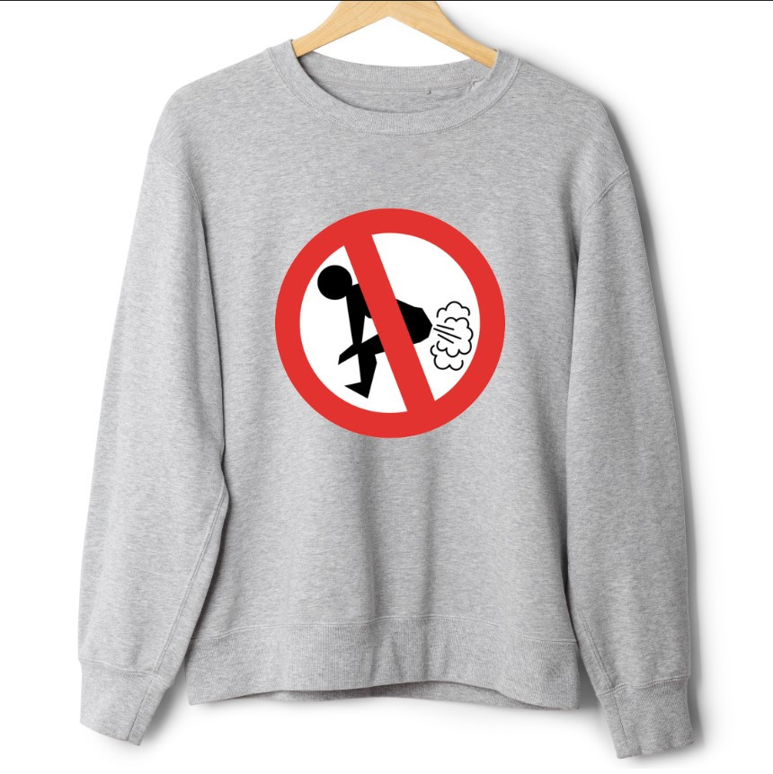 Світшот Смішний знак Не пердіти оверсайз унісекс ВСІ Розміри Преміум тканина