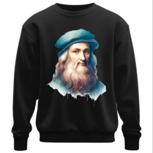 Світшот Леонардо да Вінчі портрет арт оверсайз унісекс ВСІ Розміри Преміум тканина