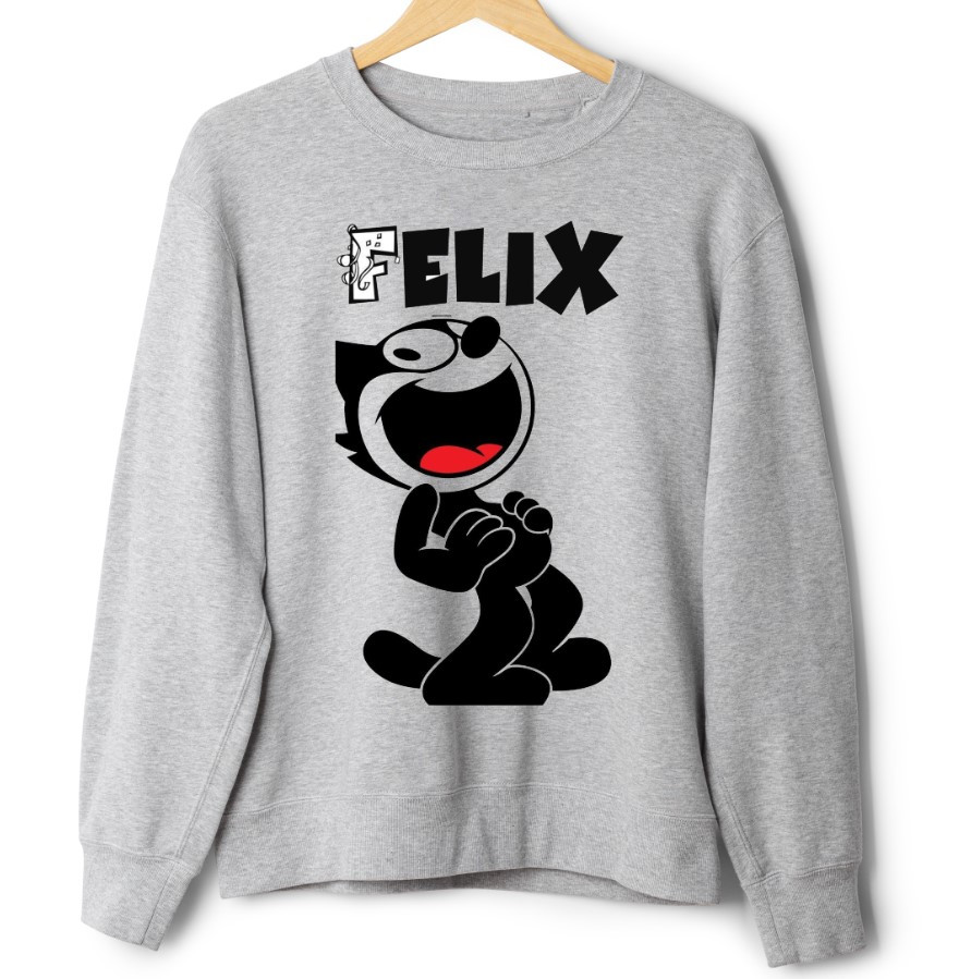 Світшот Кіт Фелікс оверсайз унісекс ВСІ Розміри Преміум тканина