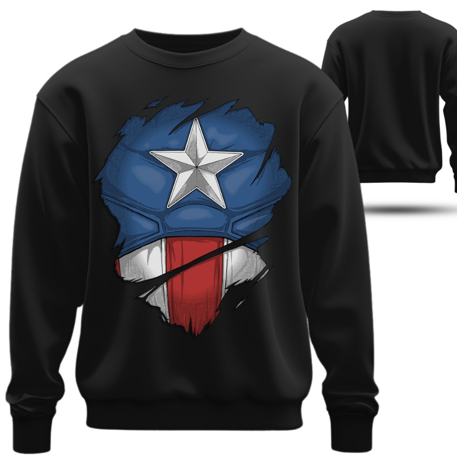 Світшот Капітан Америка костюм оверсайз унісекс ВСІ Розміри Преміум тканина