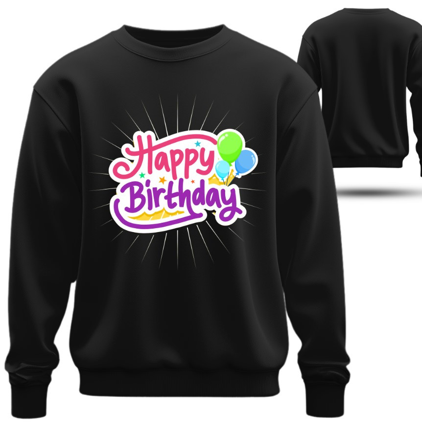 Світшот З днем народження напис кульки оверсайз унісекс ВСІ Розміри Преміум тканина