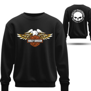 Світшот Емблема Харлей Девідсон Harley Davidson череп оверсайз унісекс ВСІ Розміри Преміум тканина