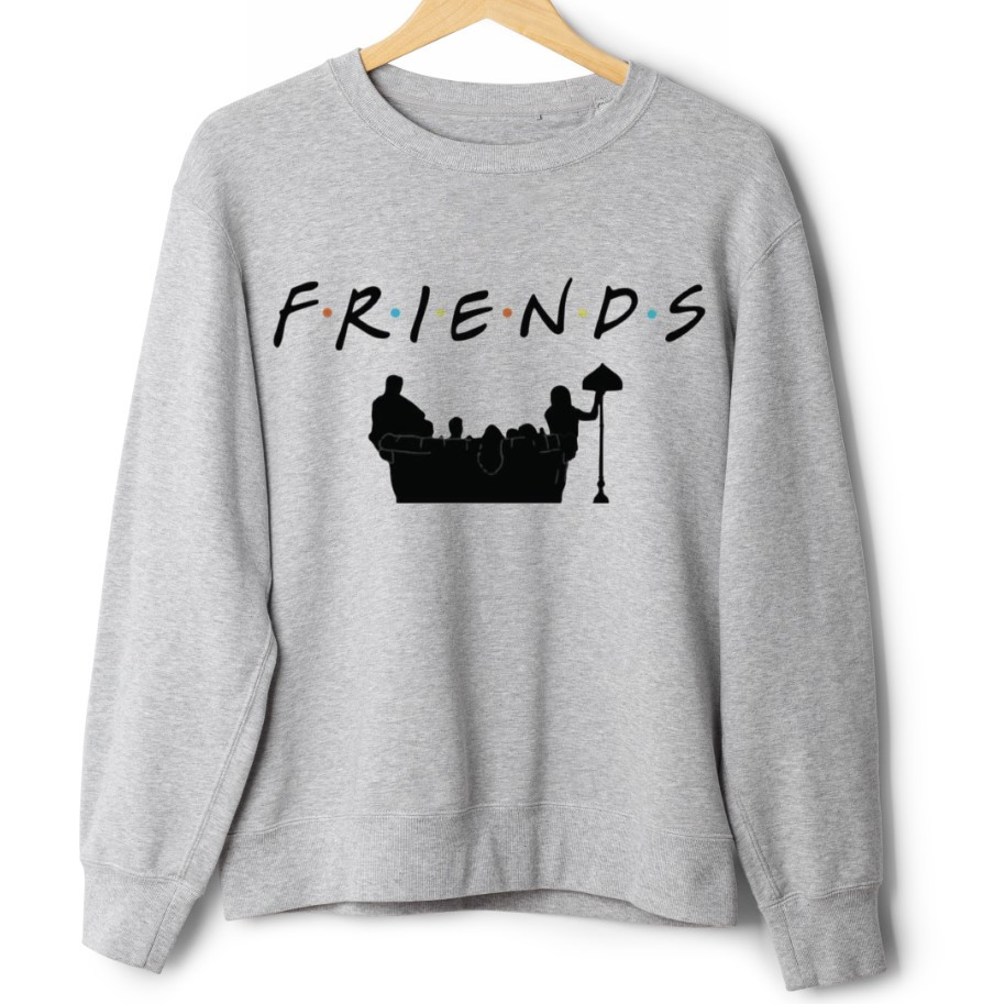 Світшот Друзі серіал ретро Friends постер оверсайз унісекс ВСІ Розміри Преміум тканина