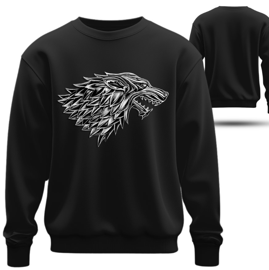 Світшот Дім Старків Гра престолів вовк оверсайз унісекс ВСІ Розміри Преміум тканина