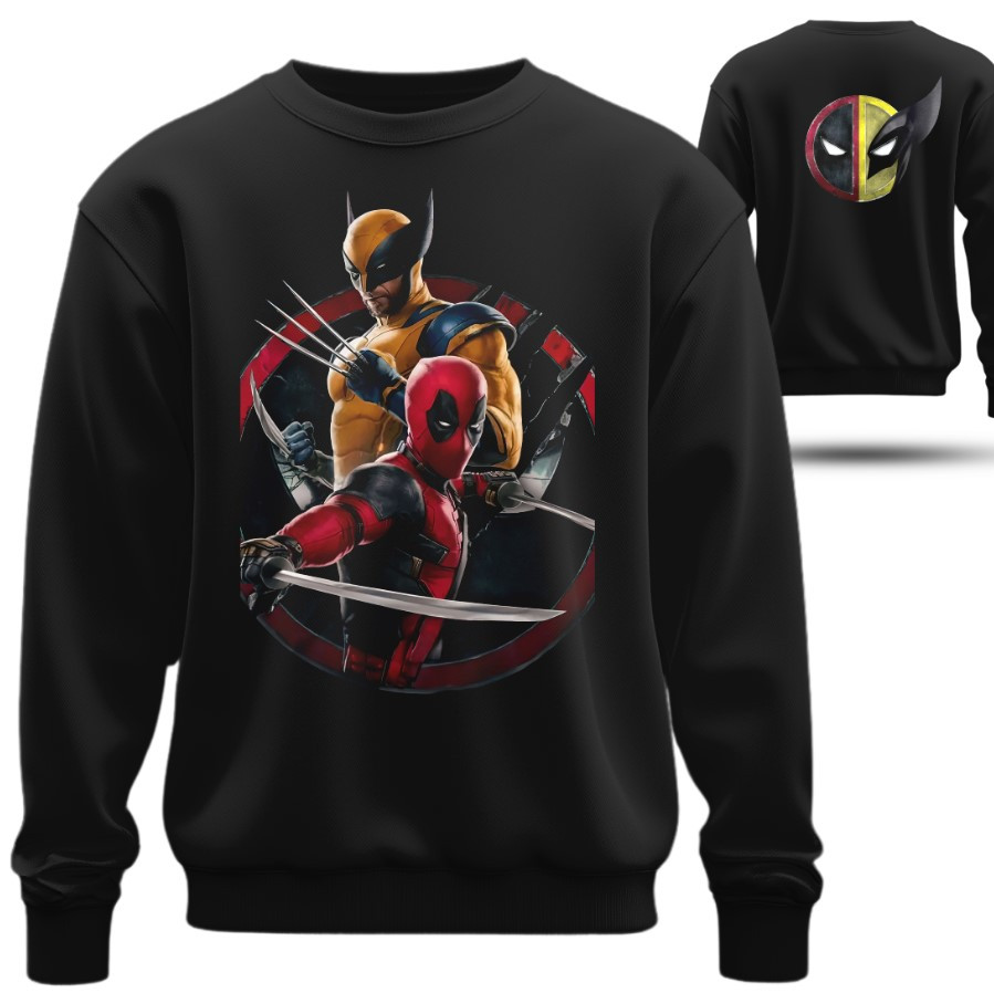 Світшот Дедпул Росомаха емблема оверсайз унісекс ВСІ Розміри Преміум тканина