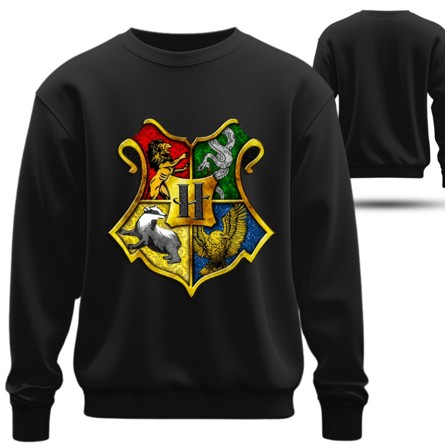 Світшот Гаррі Поттер герб Хогвардс оверсайз унісекс ВСІ Розміри Преміум тканина