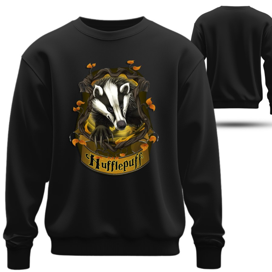 Світшот Гаррі Поттер герб Хафлпаф Барсук оверсайз унісекс ВСІ Розміри Преміум тканина
