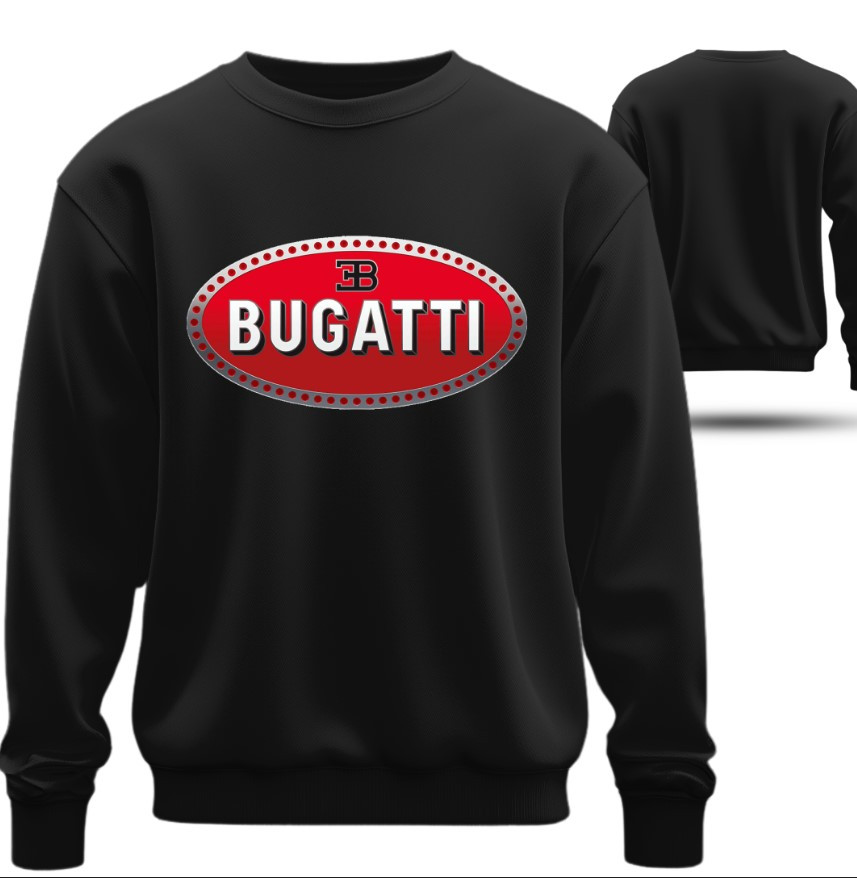 Світшот Бугатті лого авто емблема оверсайз унісекс ВСІ Розміри Преміум тканина