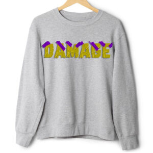 Світшот Damage Напис Текстура Скотча оверсайз унісекс ВСІ Розміри Преміум тканина