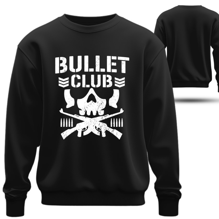 Світшот Bullet Club Напис Череп Зброя оверсайз унісекс ВСІ Розміри Преміум тканина