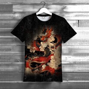 Футболка Дракон китайський арт 01 ВСІ розміри унісекс Преміум тканина