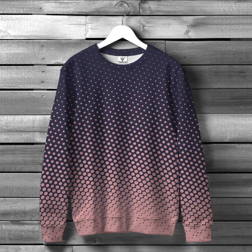 Світшот "З сірими фіолетовими крапками" оверсайз унісекс ВСІ розміри Преміум тканина