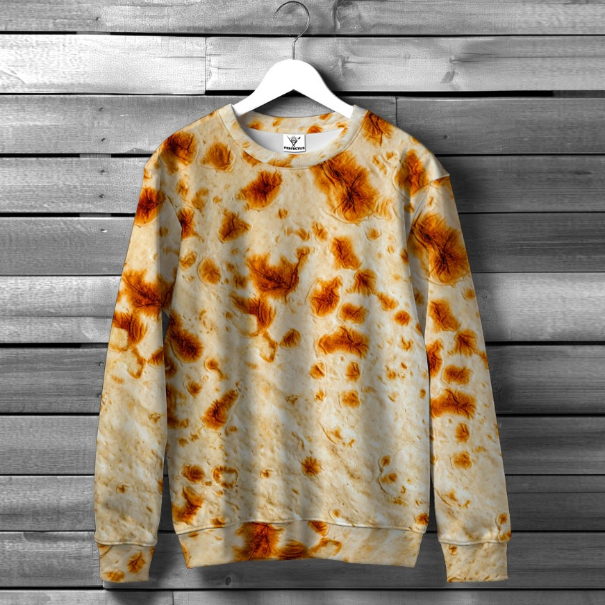 Світшот "З лавашом текстура хліба лаваша 1" оверсайз унісекс ВСІ розміри Преміум тканина