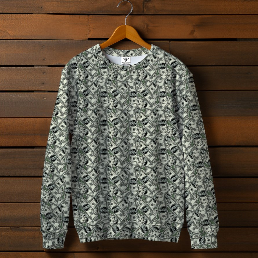 Світшот "З грошима долари" оверсайз унісекс ВСІ розміри Преміум тканина