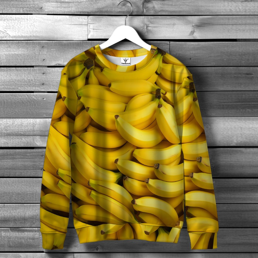 Світшот "З бананами" оверсайз унісекс ВСІ розміри Преміум тканина