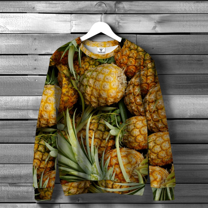 Світшот "З ананасами 1" оверсайз унісекс ВСІ розміри Преміум тканина