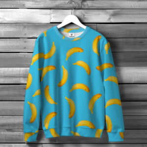 Світшот "Блакитний з бананами" оверсайз унісекс ВСІ розміри Преміум тканина