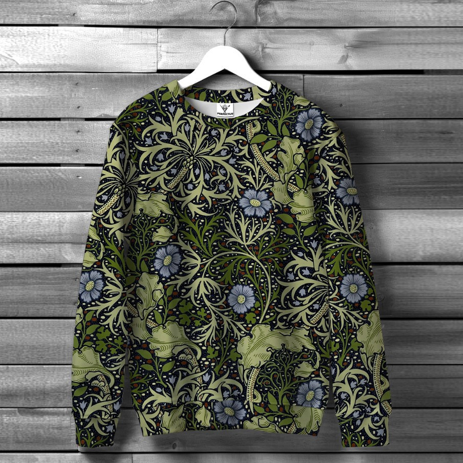 Світшот "Арт деко квіткові орнаменти" оверсайз унісекс ВСІ розміри Преміум тканина