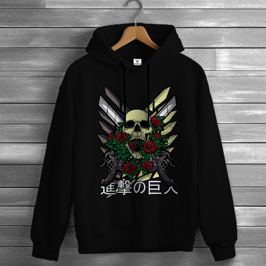 Толстівка Attack on Titan аніме вайб Anime манга череп худі оверсайз унісекс ВСІ розміри Преміум тканина