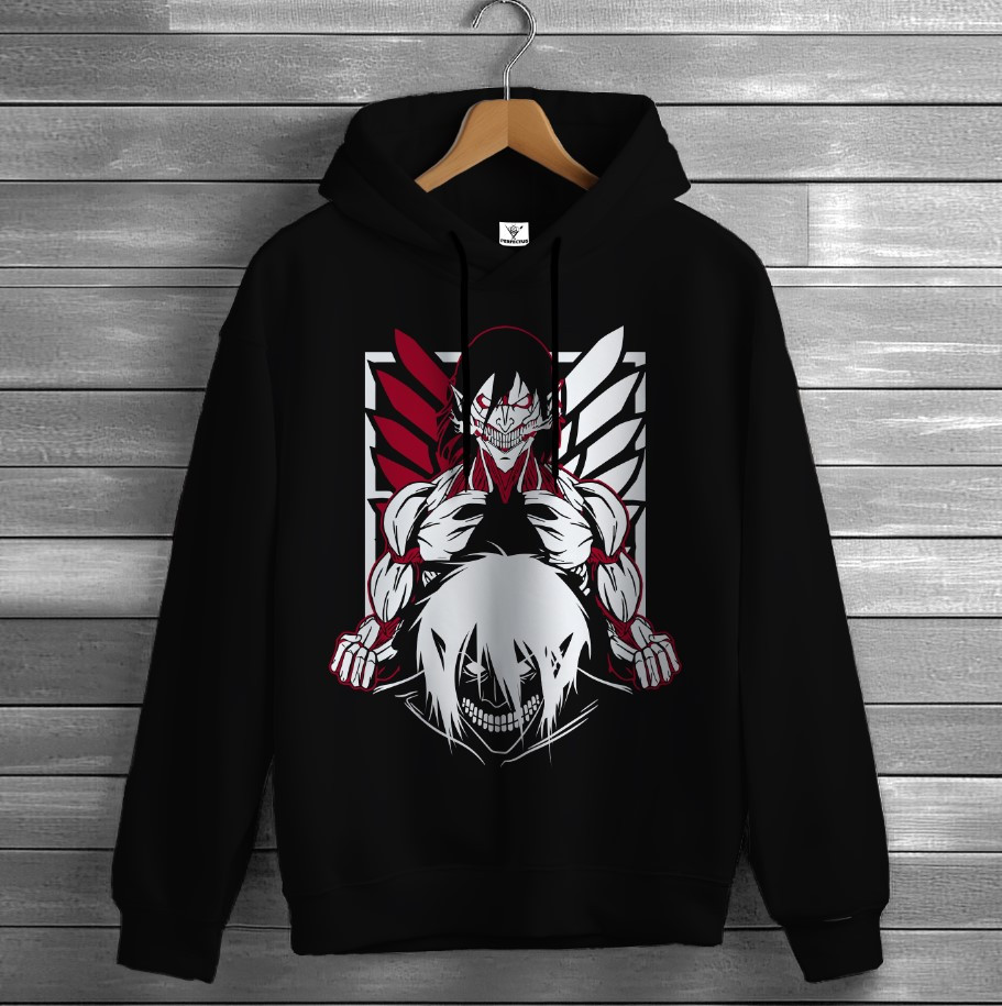 Толстівка Attack on Titan аніме вайб Anime манга 14 худі оверсайз унісекс ВСІ розміри Преміум тканина