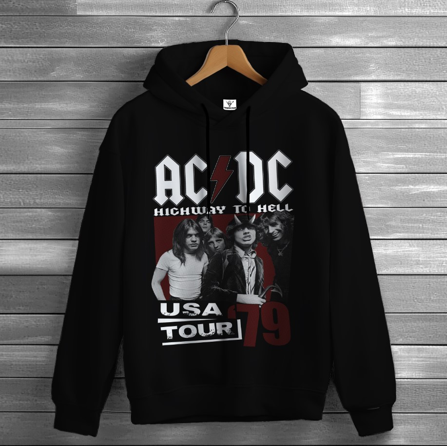 Толстівка AC/DC лого гурт рок музика група фанату Rock Band 5 худі оверсайз унісекс ВСІ розміри Преміум тканина