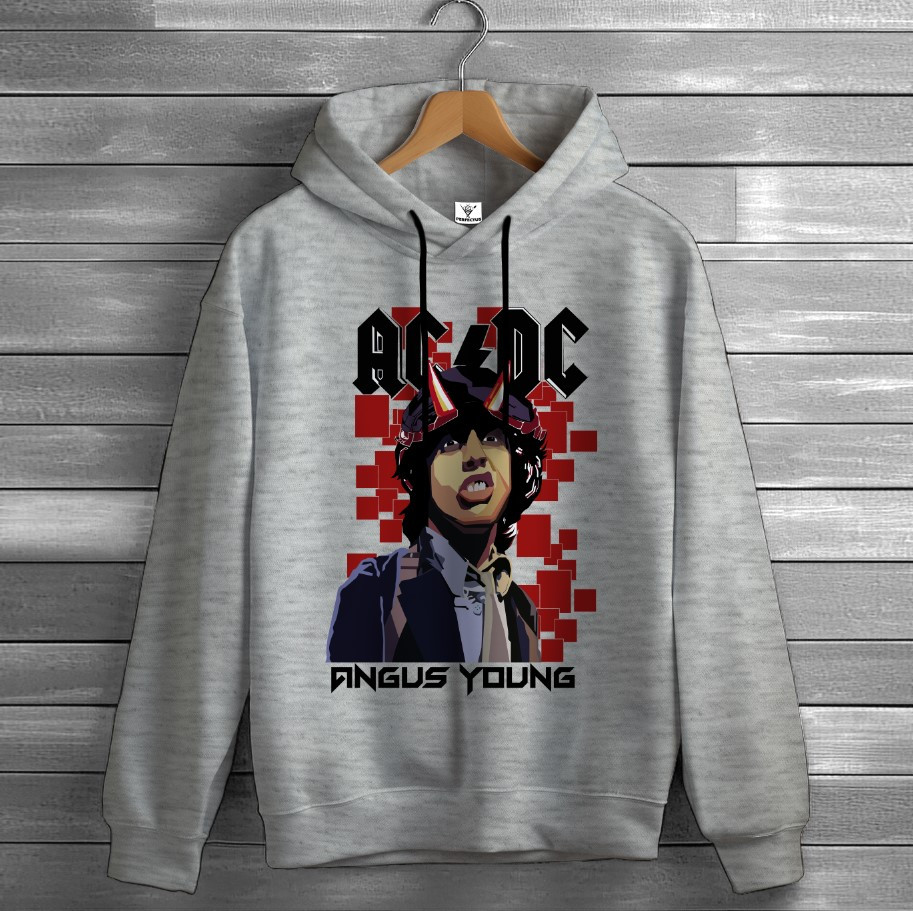 Толстівка AC/DC лого гурт рок музика Angus Young худі оверсайз унісекс ВСІ розміри Преміум тканина
