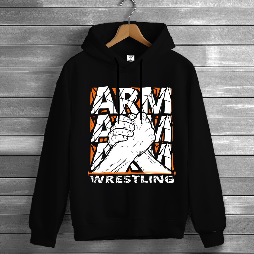 Толстівка Armwrestling лого емблема худі оверсайз унісекс ВСІ розміри Преміум тканина