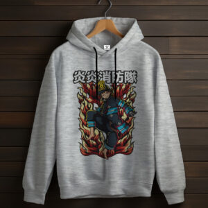 Толстівка Fire Force аніме вайб Anime 5 худі оверсайз унісекс ВСІ розміри Преміум тканина