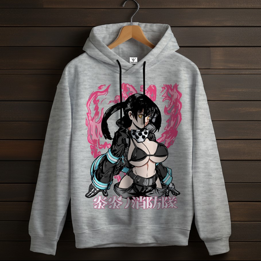 Толстівка Fire Force аніме вайб Anime 11 худі оверсайз унісекс ВСІ розміри Преміум тканина