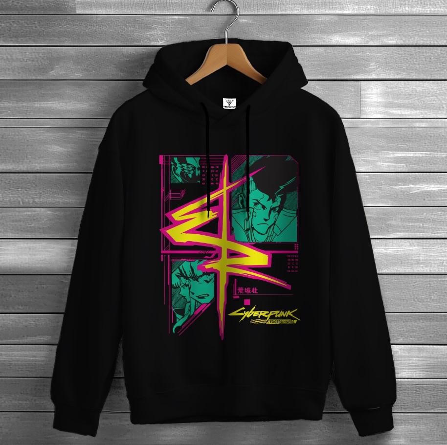 Толстівка Cyberpunk аніме вайб Anime 4 худі оверсайз унісекс ВСІ розміри Преміум тканина