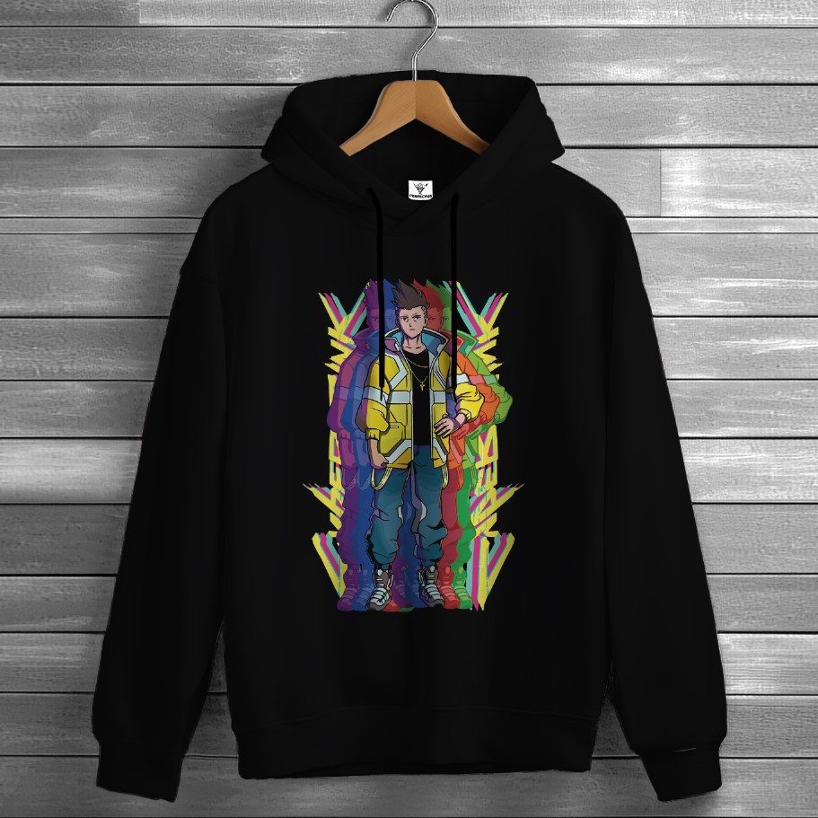 Толстівка Cyberpunk аніме вайб Anime 3 худі оверсайз унісекс ВСІ розміри Преміум тканина