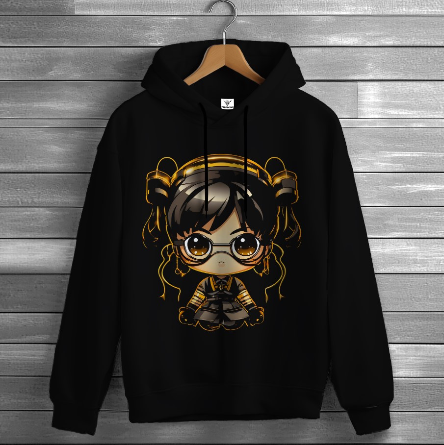 Толстівка Аніме дівчина воїн худі оверсайз унісекс ВСІ розміри Преміум тканина