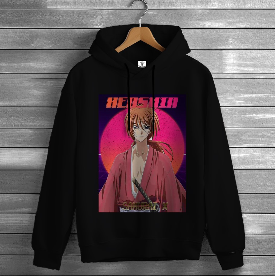 Толстівка Rurouni Kenshin аніме вайб Anime манга 56 худі оверсайз унісекс ВСІ розміри Преміум тканина