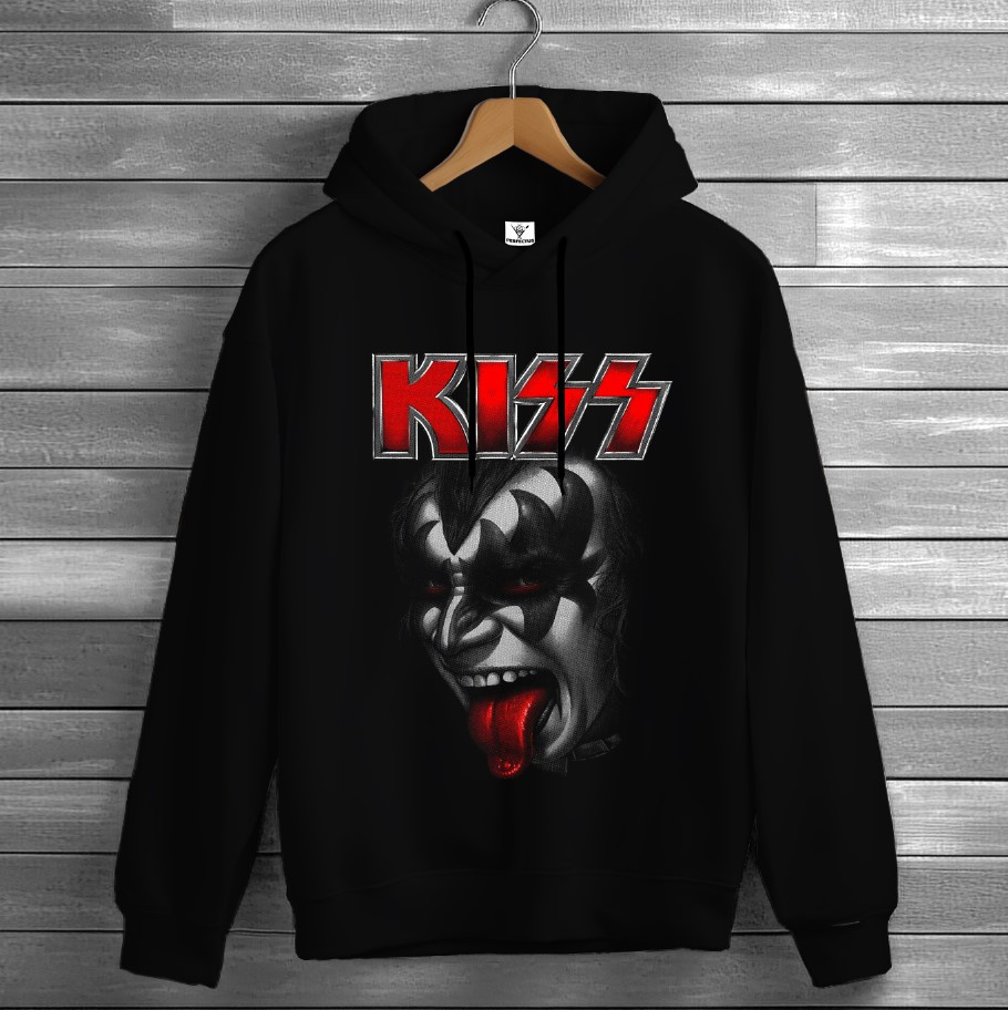 Толстівка Kiss лого гурт рок музика група фанату Rock Band 7 худі оверсайз унісекс ВСІ розміри Преміум тканина