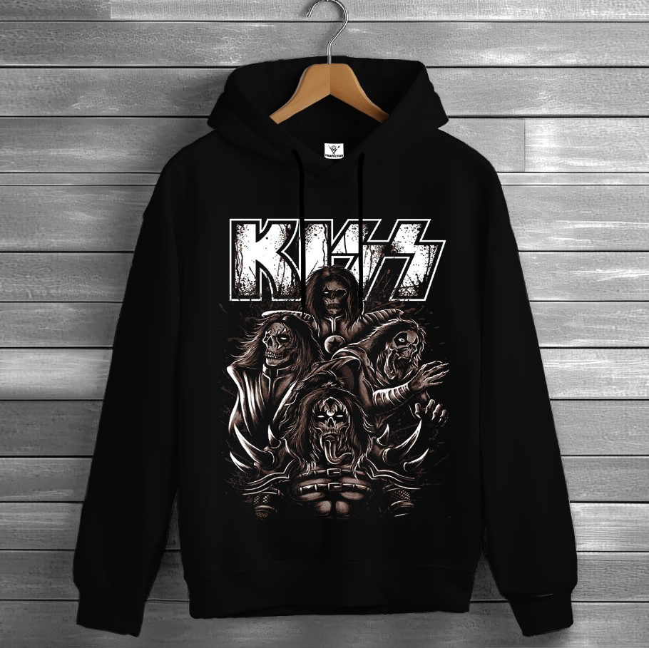 Толстівка Kiss лого гурт рок музика група фанату Rock Band 4 худі оверсайз унісекс ВСІ розміри Преміум тканина